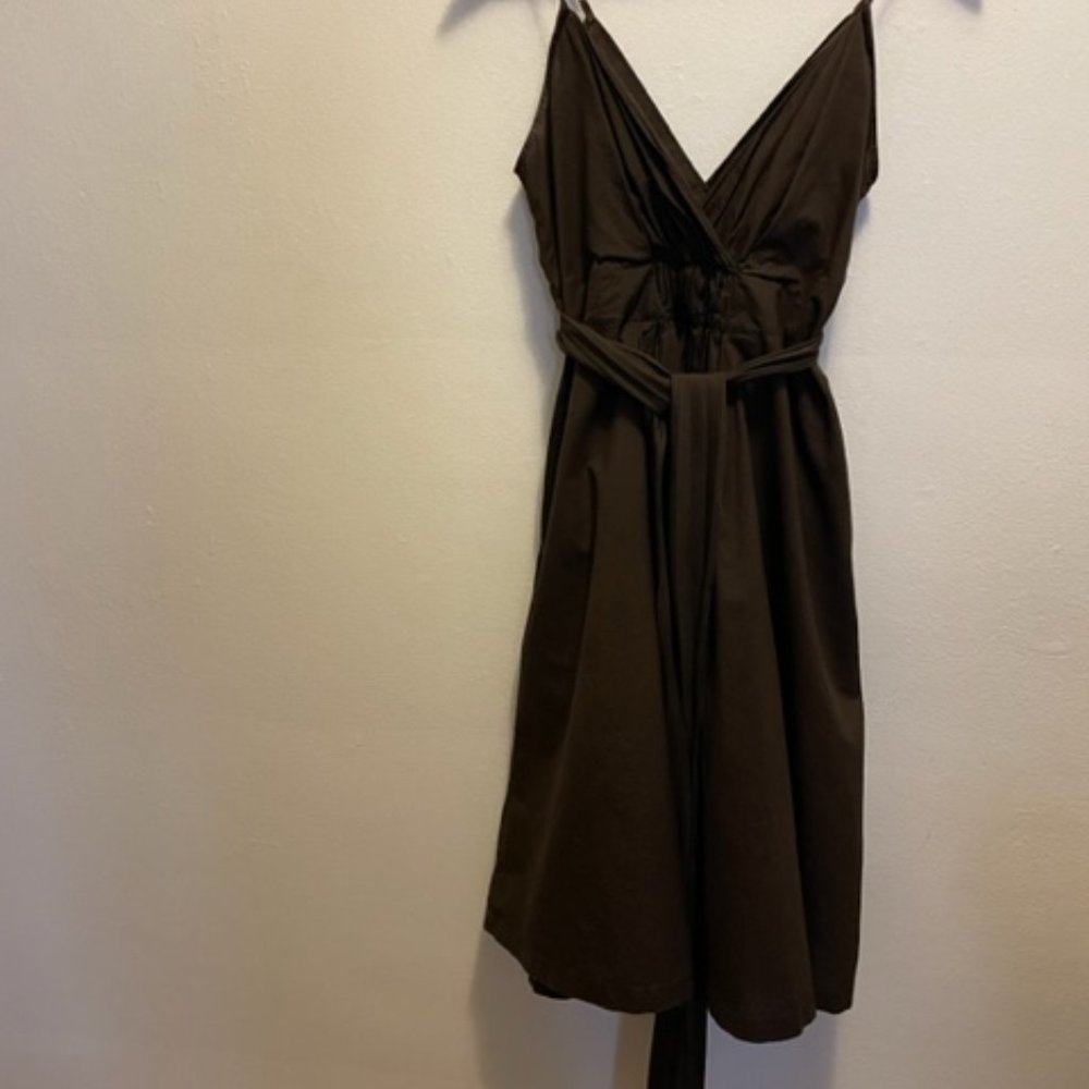 Something Else by Natalie Wood Australian brand brown cotton goddess sundress